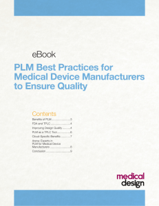 PLM Best Practices for Medical Device