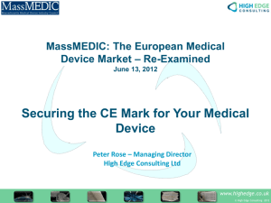 Securing the CE Mark for Your Medical Device