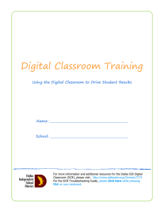 Digital Classroom Training