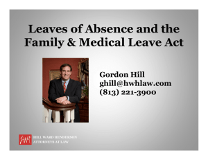 Leaves of Absence and the Florida Medical Leave Act