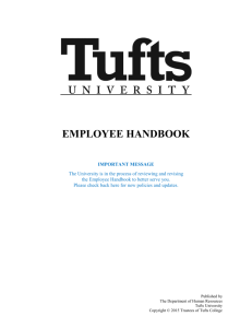 TABLE OF CONTENTS - Tufts University Human Resources