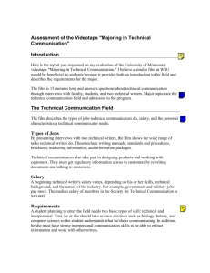 Assessment of the Videotape "Majoring in Technical Communication