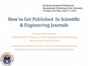 How to Get Published In Scientific & Engineering Journals