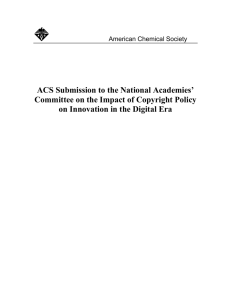 ACS Submission to the National Academies' Committee on the