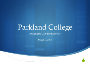 Parkland College Bridging The Gap Presentation