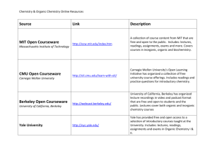 Source Link Description MIT Open Courseware CMU Open