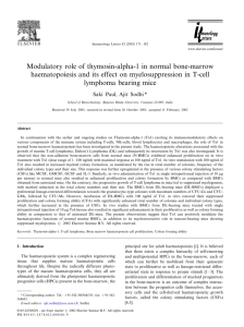 Modulatory role of thymosin-alpha-1 in normal