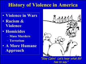 History of Violence in America