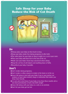 Safe Sleep for your Baby Reduce the Risk of Cot Death