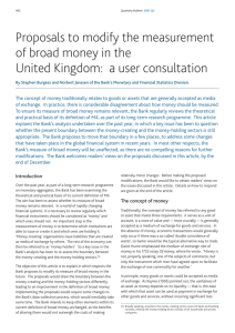 Proposals to modify the measurement of broad money in the United