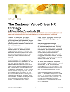 A Different Value Proposition for HR The Customer