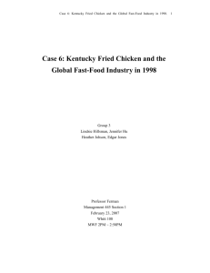 Case 6: Kentucky Fried Chicken and the Global Fast