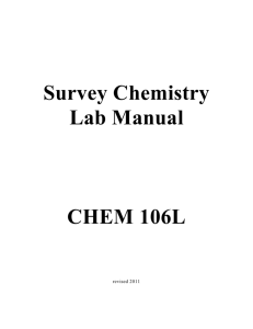 Survey Chemistry Lab Manual CHEM 106L