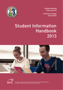 Student Information Handbook 2013 - St. Patrick's College