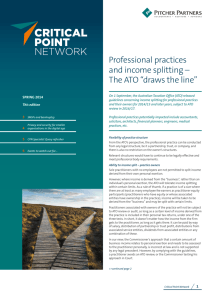 Professional practices and income splitting – The ATO “draws the line”