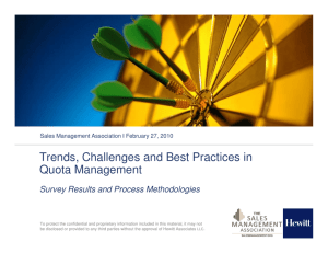 Trends, Challenges and Best Practices in Quota Management