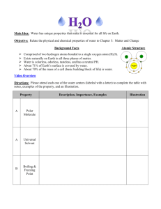 Water Properties Packet