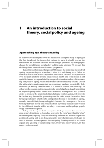 1 An introduction to social theory, social policy and ageing