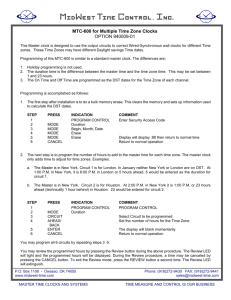 MTC-600 for Multiple Time Zone Clocks OPTION 940009-01