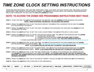 TIME ZONE INST - Digital Clocks