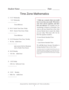 Time Zone Mathematics