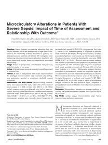 Microcirculatory Alterations in Patients With Severe - Cedars