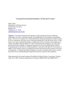 Consensual Environmental Institutions: All Talk and No Action