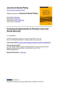 Consensual Approaches to Poverty Lines and Social Security Scales