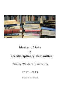 Master of Arts in Interdisciplinary Humanities