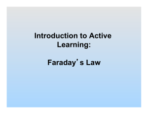 Introduction to Active Learning: Faraday's Law