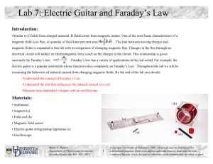Lab 7: Electric Guitar and Faraday's Law