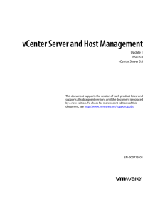 vCenter Server and Host Management - ESXi 5.0