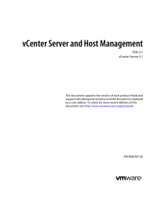 vCenter Server and Host Management - ESXi 5.1