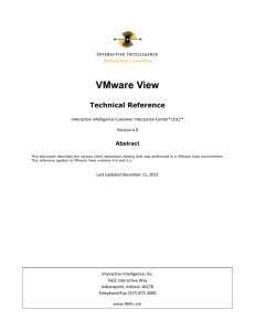 IC 4.0 with VMware View - Testlab