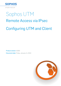 UTM - Remote Access via IPsec