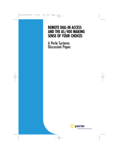 Remote Dial-in Access and the AS/400. Making Sense of