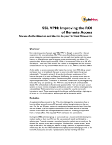 SSL VPN: Improving the ROI of Remote Access