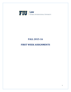 fall 2015-16 first week assignments - Florida International University