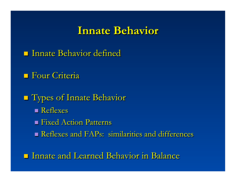 innate-behavior