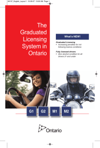 The Graduated Licensing System in Ontario