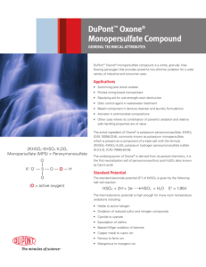 DuPont™ Oxone® monopersulfate Compound, General