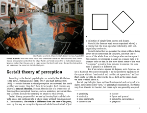 Gestalt theory of perception