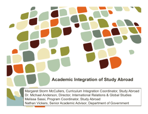 Academic Integration of Study Abroad