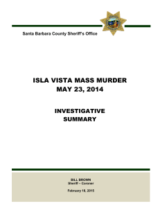 Investigative Summary - Santa Barbara County Sheriff's Department
