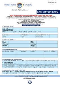 application form - Premier Institute of Hospitality and Business Studies