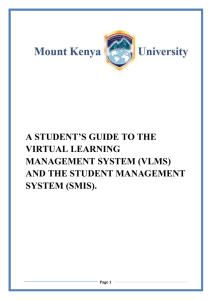 A STUDENT'S GUIDE TO THE VIRTUAL