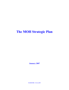 The MOH Strategic Plan