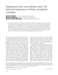 Battleground States versus Blackout States: The Behavioral