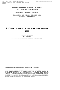 atomic weights of the elements