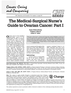 The Medical-Surgical Nurse's Guide to Ovarian Cancer - C